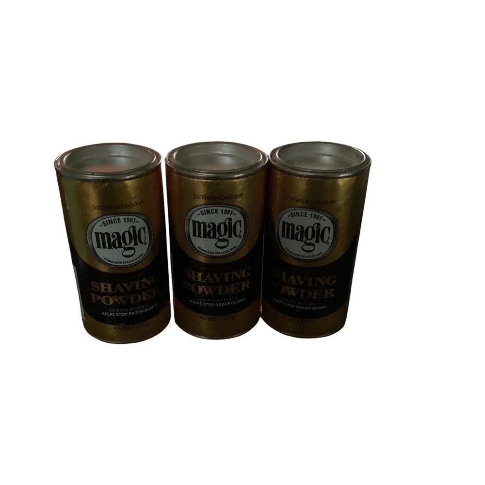 Lot of 3 SoftSheen-Carson Magic Shaving Powder Gold Regular Strength 4.5oz‎ 127g